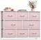 Sorbus Dresser with 8 Drawers - Chest Organizer Unit with Steel Frame Wood Top & Handle Easy Pull Fabric Bins for Clothes - Wide Storage Furniture for Bedroom, Hallway, Living Room, Nursery & Closet